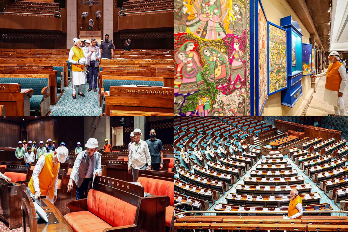 Modi in new parliament building