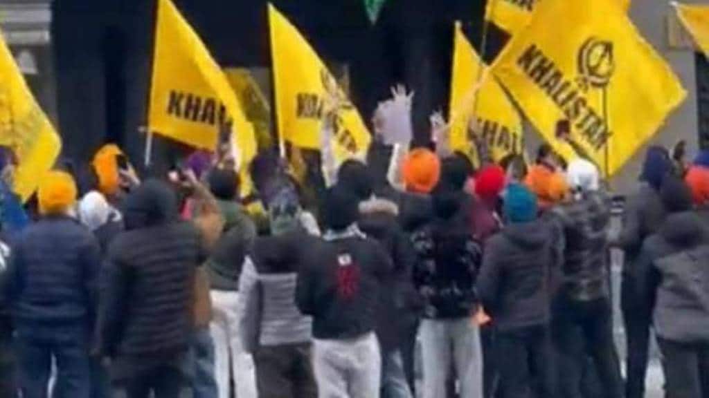 pro-Khalistani protesters