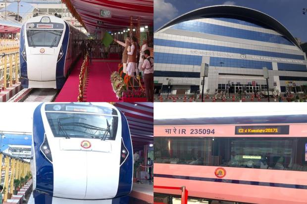 Prime Minister Narendra Modi on Saturday flagged off country’s 11th semi-fast train, the Vande Bharat Express, from Bhopal’s Rani Kamlapati Railway Station to New Delhi. 
