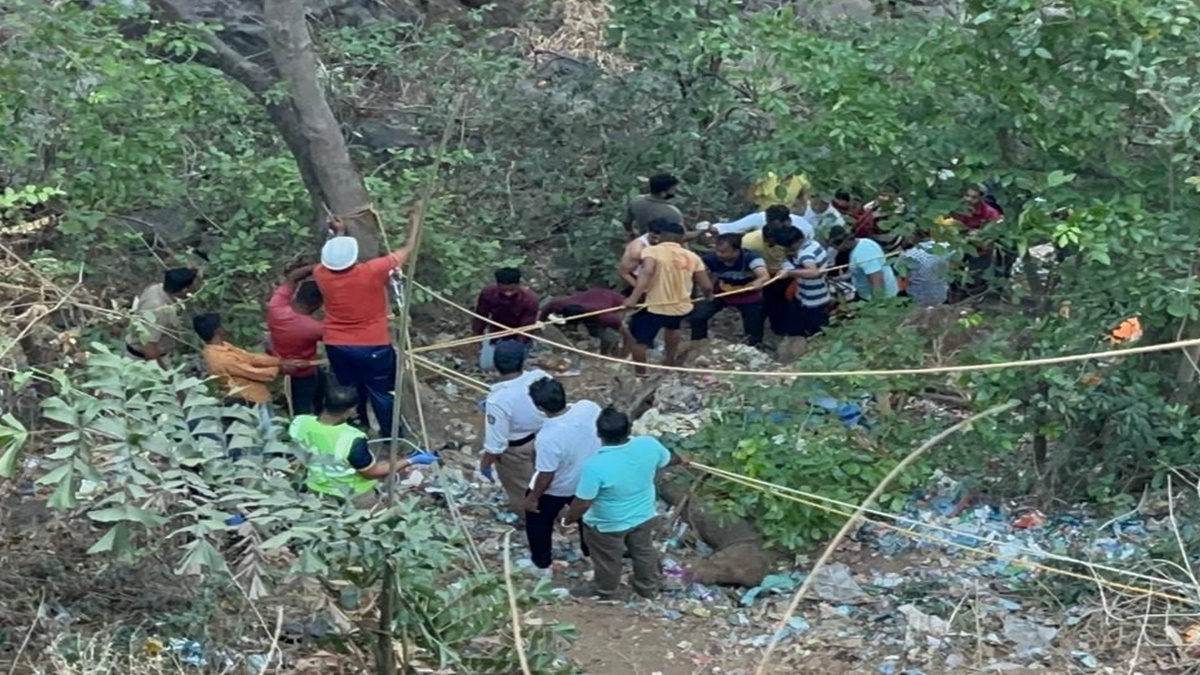 Maharashtra, Maharashtra bus accident, Maharashtra bus falls into gorge, Maharashtra, Maharashtra bus accident, Maharashtra bus falls into gorge,