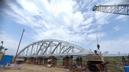 RRTS, RRTS ROUTE, RRTS train, RRTS delhi meerut, RRTS news, RRTS corridor, RRTS project, RRTS ghazipur drain, RRTS ghazipur drain construction, steel spans, steel spans on Ghazipur drain,