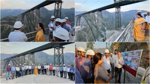 Railway News, Minister of State for Railways and textiles. Darshana Jardosh, Chenab Bridge, State for Railways, Jammu and Kashmir, j&k