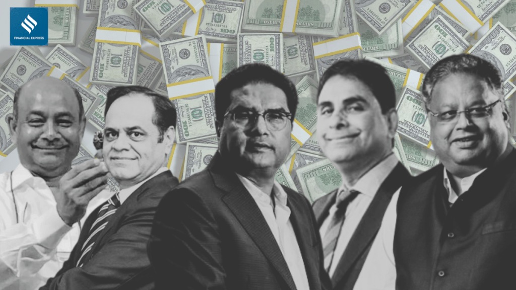 Radhakishan Damani, Rakesh Jhunjhunwala, Raamdeo Agrawal, Ramesh Damani, and Vijay Kedia Radhakishan Damani, Rakesh Jhunjhunwala, Raamdeo Agrawal, Ramesh Damani, and Vijay Kedia