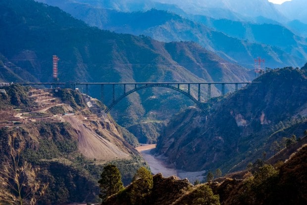 The Chenab bridge has been built as part of the grandiose ‘Ek Bharat Shreshtha Bharat’ project, which would connect Kashmir to the other part of the country. (PTI photo)