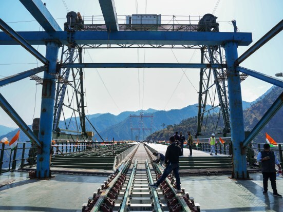 Once complete, the USBRL project will connect the Kashmir Valley to the national rail network. (PTI photo)