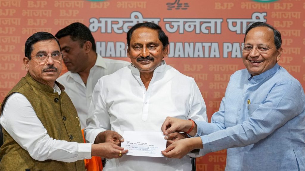 Kiran Kumar Reddy joins BJP