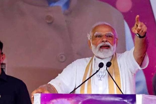 Kochi: Prime Minister Narendra Modi addresses a gathering. (PTI Photo)