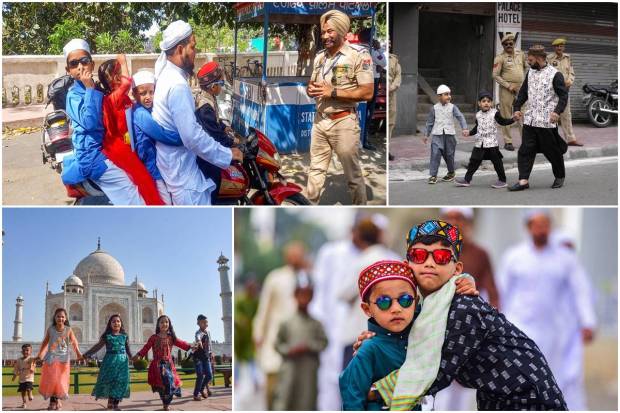 Eid-ul-Fitr was celebrated across the country on Saturday as people gathered in large numbers at mosques, praying for peace and prosperity in the nation.Across India, Eid-ul-Fitr was celebrated after the crescent Moon was sighted on Friday evening. The festival marks the end of the fasting month of Ramzan.Like every year, additional cops were deployed near mosques and on streets in many parts of the country to ensure a smooth celebration of the festival. No untoward incident was reported.Across the world, Eid-ul-Fitr is celebrated on different days. The festival is based on the sighting of the crescent moon, which is supposed to mark the start of the Shawwal month in the lunar Islamic calendar.Here are some pictures from across India. Eid Mubarak!