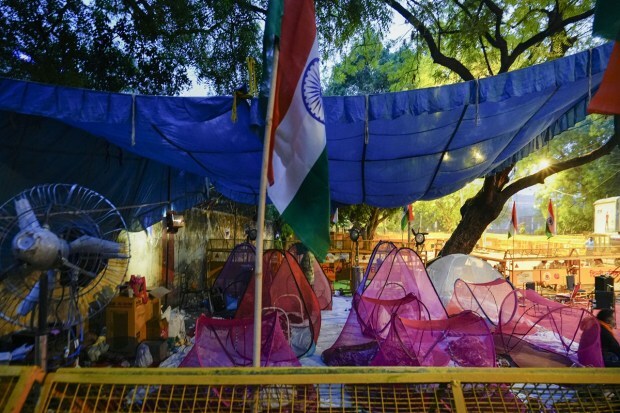 The wrestlers on Tuesday asserted that they won't leave the protest site until Singh is arrested. The committee was set up by the Sports ministry in January after the wrestlers held a three-day sit-in. (Photo: PTI)