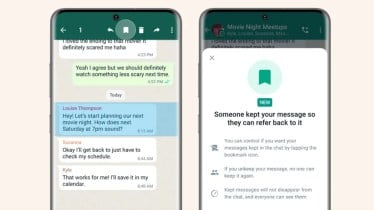 whatsapp keep in chat feature