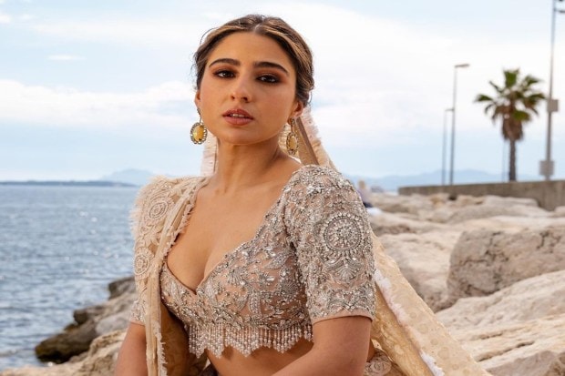 Sara Ali Khan posing for the 76th Cannes Film Festival. (Instagram Photo)