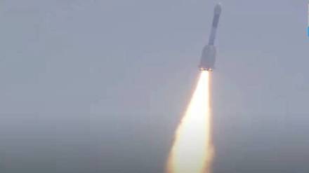ISRO GSLV-F12 takes off