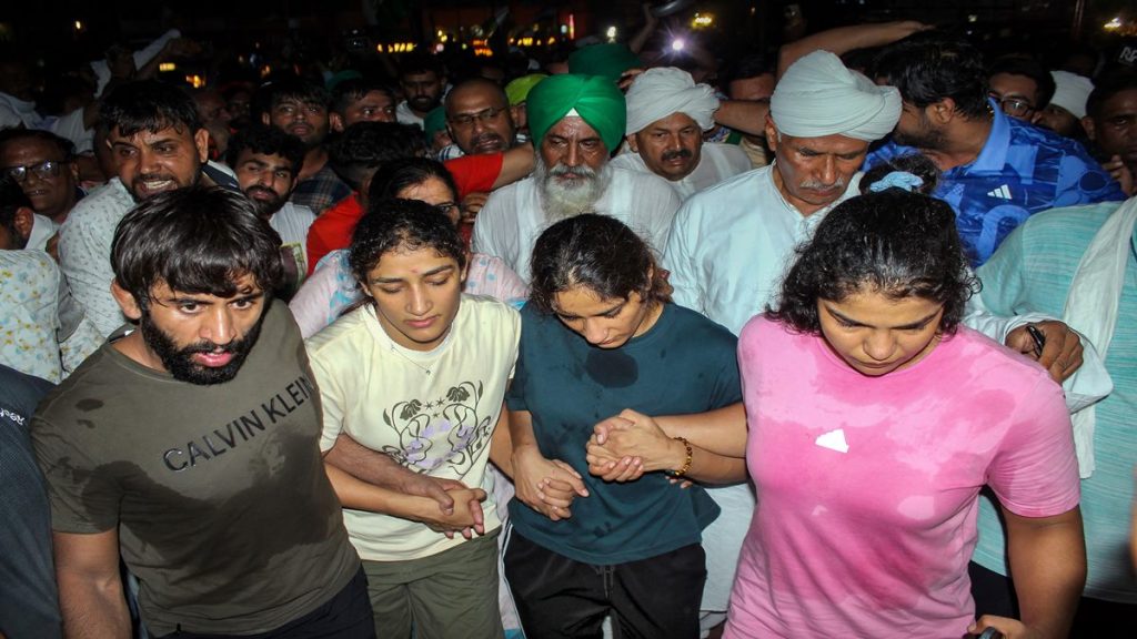 wrestlers protest, Bajrang Punia