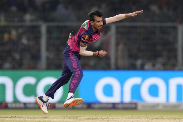 Rajasthan Royals' Yuzvendra Chahal bowls a delivery during the Indian Premier League cricket match between Kolkata Knight Riders and Rajasthan Royals in Kolkata. (Photo: AP)