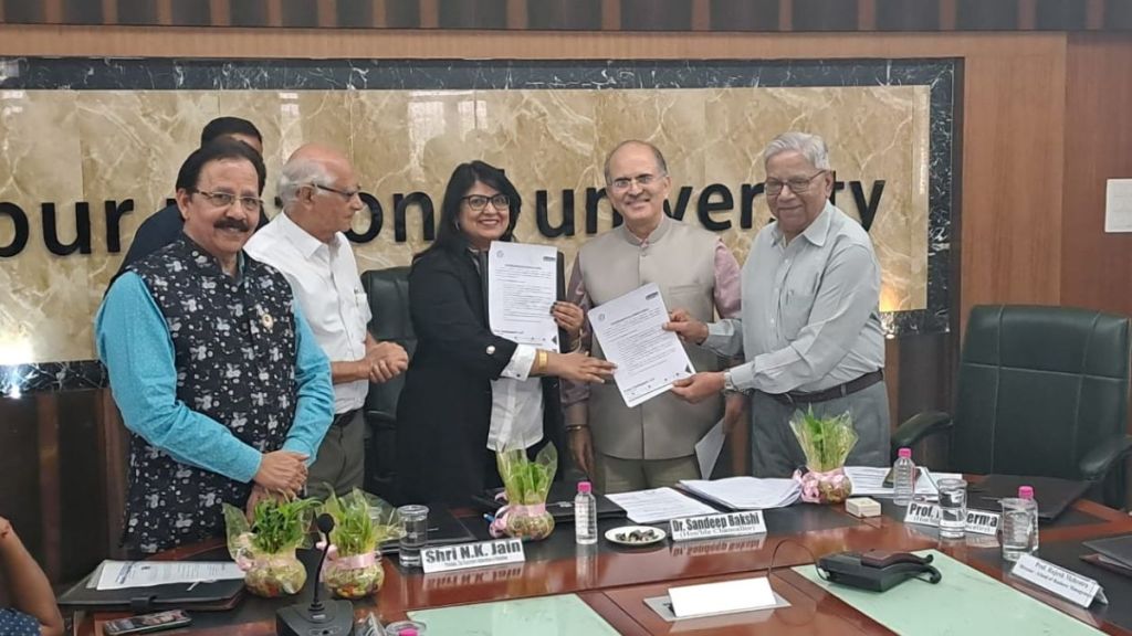 The MOU is signed between Erisha EduSupport and Jaipur National University.