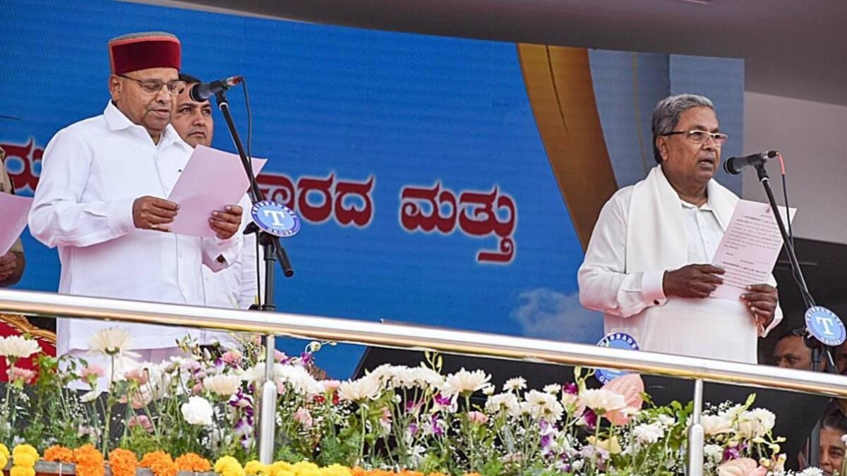 karnataka cabinet expansion, karnataka leaders, cm siddaramaiah, dk shivakumar, karanataka ministers sworn in today, karanataka cabinet expansion, karnataka govt formation, karanataka govt oath ceremony