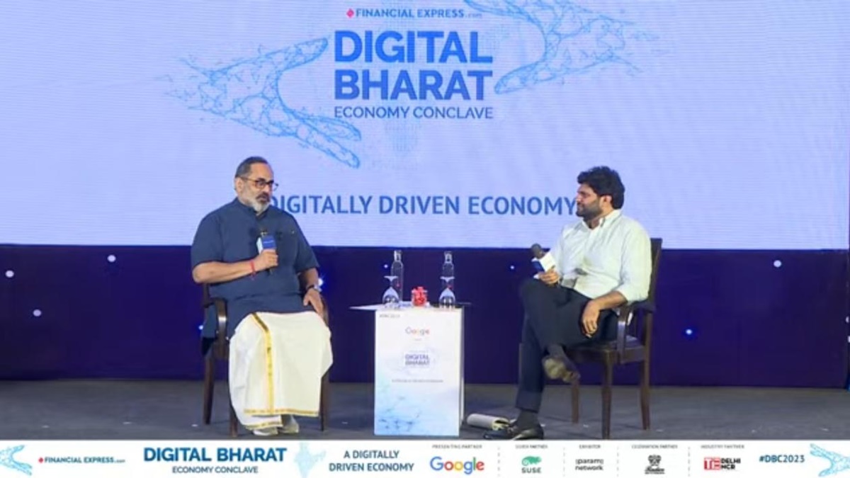 Rajeev Chandrasekhar, Rajeev Chandrasekhar at FE conclave, Biog tech, Digital India Act Rajeev Chandrasekhar, Rajeev Chandrasekhar at FE conclave, Biog tech, Digital India Act