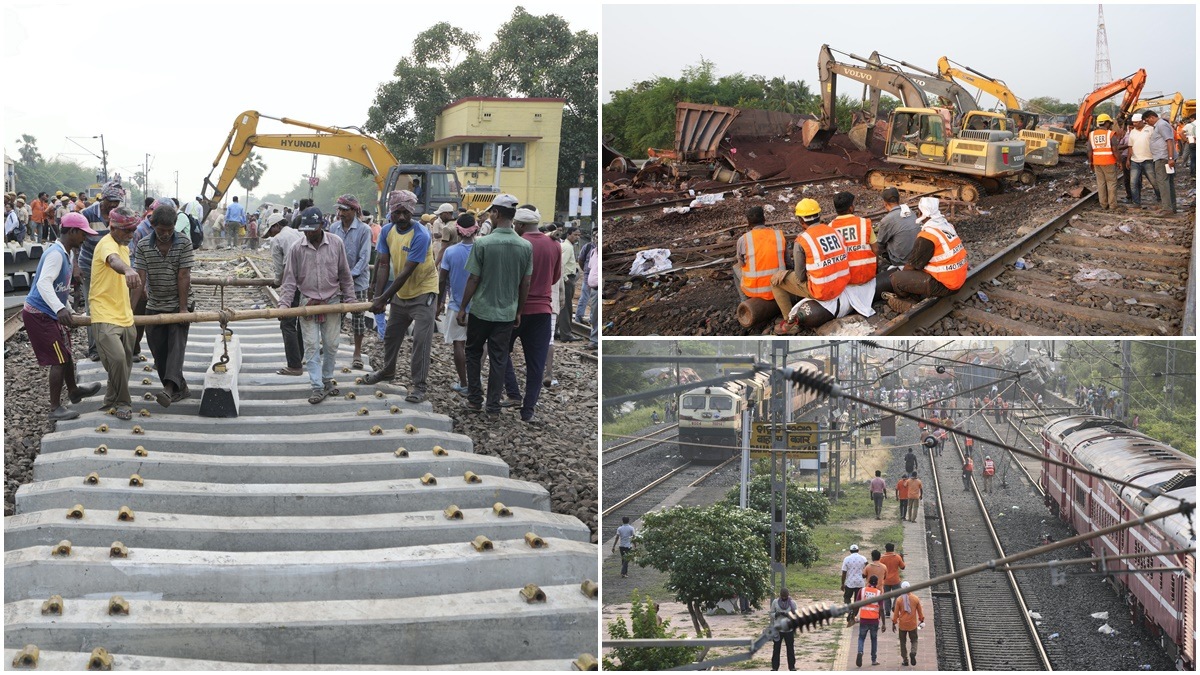 odisha, odisha train accident, odisha train accident reason, odisha train hadsa, odisha news, train accident, train accident news, train accident today, train accident news odisha, train accident in india, train accident restoration, train accident restoration work, train service resume, train service resumed on chennai-howrah route, rail traffic,