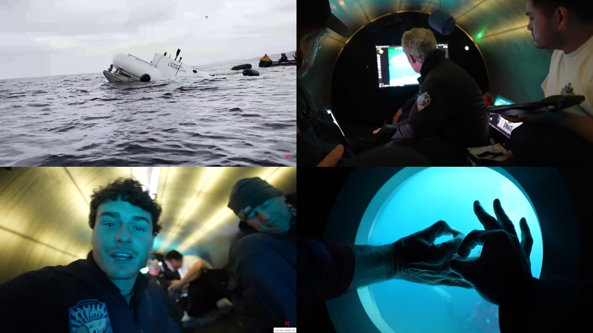 YouTuber shares video of the inside of Titanic submersible, Titanic submersible, Titan submarine, submarine implodes, OceanGate, Stockton Rush