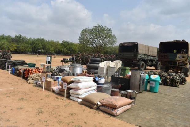 The flood relief columns have been rehearsed and kept ready at Bhuj, Jamnagar, Gandhidham, Dharangdhra, Vadodara and Gandhinagar as well as at forward locations at Naliya, Dwarka and Amreli. The resources have also been made available from neighbouring Rajasthan as well to ensure minimisation of any loss due to the gusty winds and heavy rainfall. (Photo Credits: Indian Army)