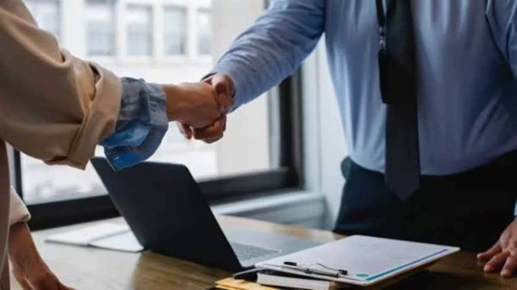 handshake of two companies