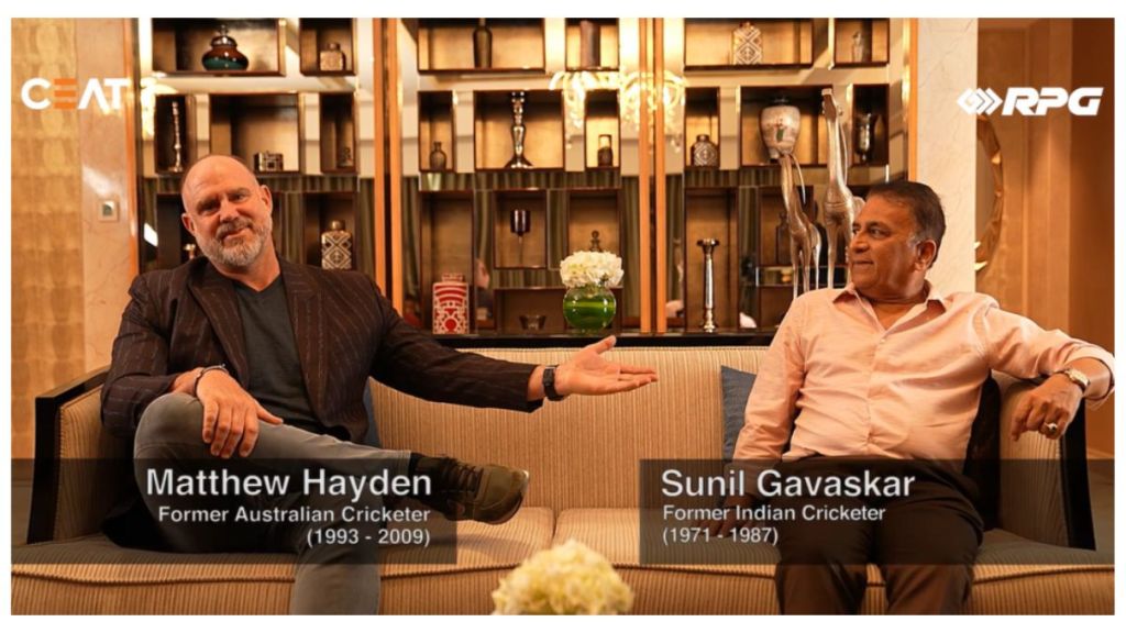 "CEAT Timeout" series showcases the conversations between Hayden and Gavaskar, covering various aspects of cricket