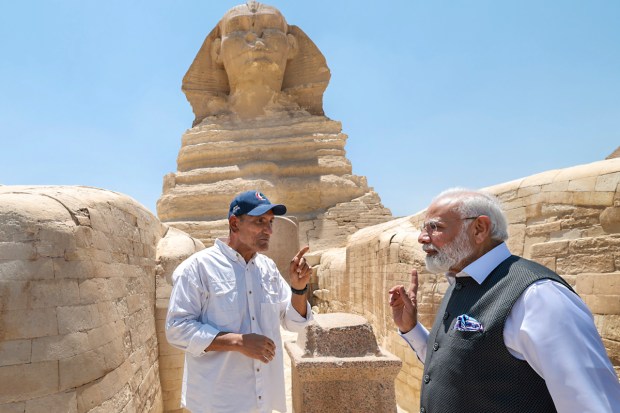 The Great Sphinx of Giza is a limestone statue of a reclining sphinx. (Image: PTI)