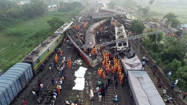 More than 233 people have been killed and over 900 injured in the crash on Friday involving the Bengaluru-Howrah Superfast Express, the Shalimar-Chennai Central Coromandel Express and a goods train. (PTI photo)