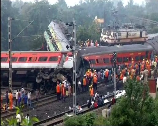 Railway minister Ashwini Vaishnaw on Saturday visited the train accident site in Odisha's Balasore and took stock of the situation. He further added that the main focus now is rescue and relief operations. (PTI photo)