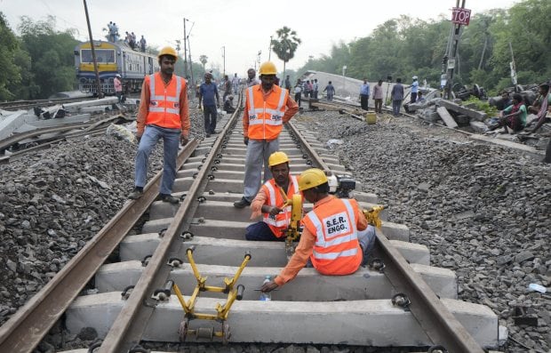 Railway Minister Ashwini Vaishnaw along with senior officials are at the site of the accident to monitor the restoration process. (PTI Photo)