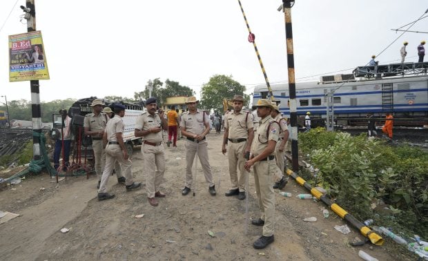 Seventeen coaches were derailed and severely damaged in the accident, trapping hundreds of passengers. Both passenger trains were at a high speed and it has been cited by experts as one of the main reasons for the high number of casualties. (PTI Photo)