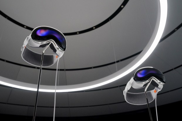 Apple's Vision Pro headsets are on display at Apple's annual Worldwide Developers Conference at the company's headquarters in California, U.S. (Image: REUTERS)