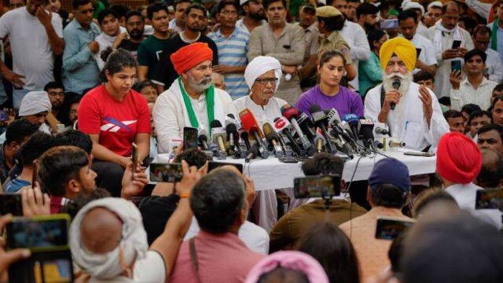 Rakesh Tikait | Khap Mahapanchayat | wrestlers protest