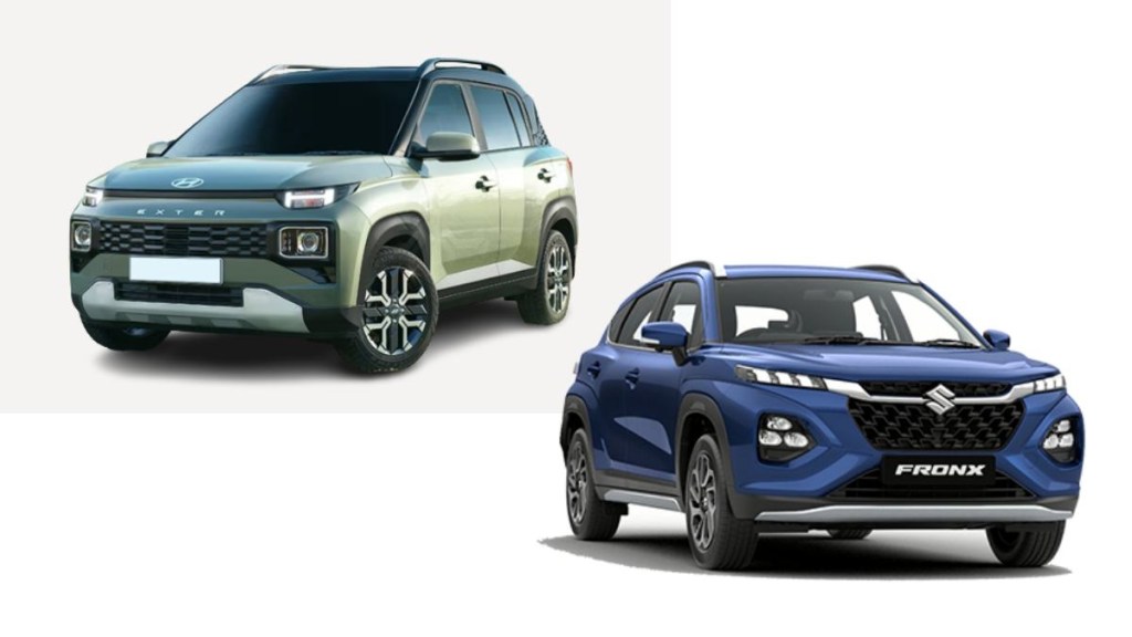 hyundai exter vs maruti fronx comparison