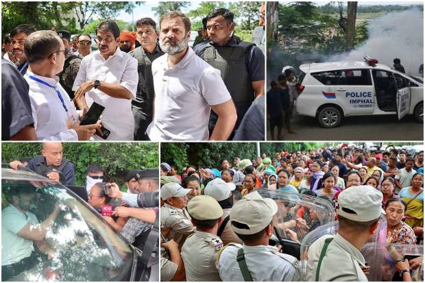 Convoy of Congress party leader Rahul Gandhi was on Thursday stopped by local police at a check post near Bishnupur, which is about 20 km from Imphal, the state capital of Manipur. He was on his way to Churachandpur where he planned to meet people (displaced by the recent clashes) at the relief camps. 