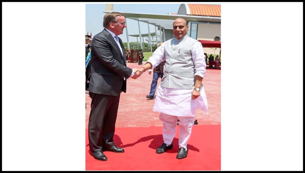 rajnath singh with Boris Pistorius rajnath singh with Boris Pistorius