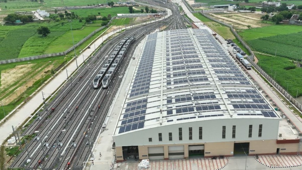 solar power plant at Duhai Depot, ncrtc solar power plant at Duhai Depot, Delhi-Meerut RRTS corridor, Delhi-Meerut RRTS corridor news, Delhi-Meerut RRTS corridor latest news, Delhi-Meerut RRTS corridor solar power plant, rrts, rrts corridor,