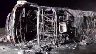 Samruddhi Expressway in Maharashtra, vehicle catches fire on Samruddhi Expressway in Maharashtra, vehicle catches fire on Samruddhi Expressway,