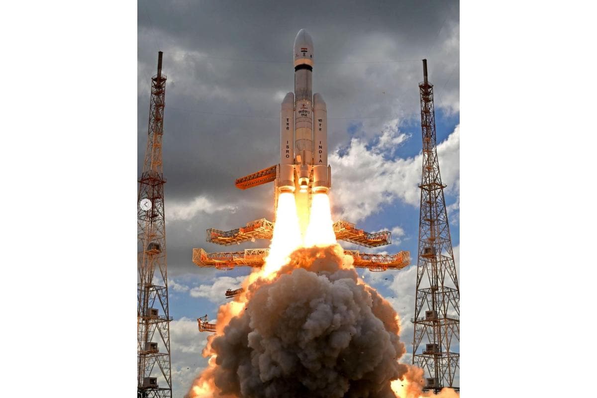 The spacecraft blazed its way to the far side of the moon Friday in a follow-up mission to its failed effort nearly four years ago to land a rover softly on the lunar surface, the country's space agency said. (Image/ISRO)