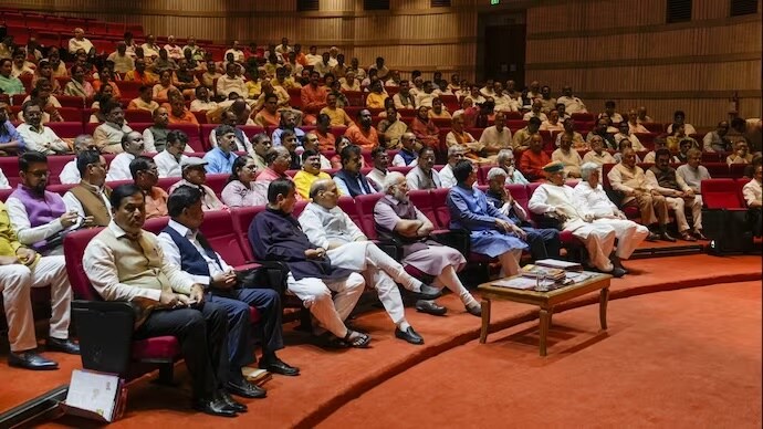 In BJP meet, PM Modi takes 'Indian Mujahideen' and 'East India' jibe at INDIA bloc