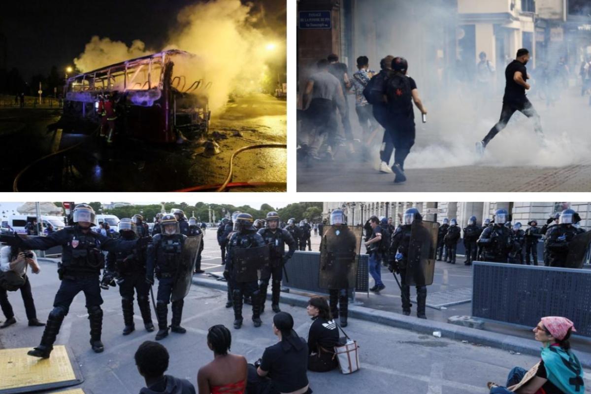 The fatal police shooting of a 17-year-old boy, named Nahel, has triggered protests, riots, and looting across France. Police officers have been clashing with the demonstrators and vehicles have been set on fire. Nahel’s killing has been compared to the killings of George Floyd in the US and other people of color at the hands of law enforcement. Here we bring to you some visuals straight from France where violence is spreading like wildfire. (Image: Reuters/AP)