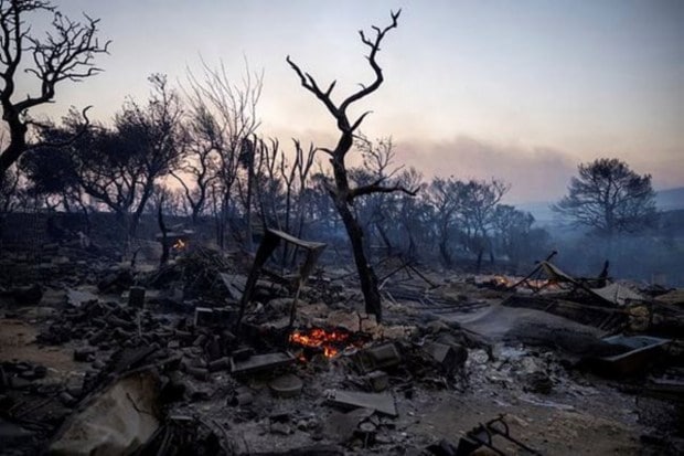Temperatures in Greece were expected to abate on Monday. (Image: Reuters)