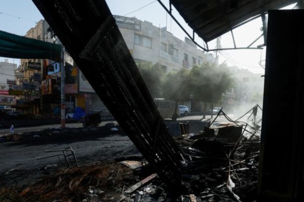 Debris lines a street amid an Israeli military operation in Jenin. (Image: Reuters)
