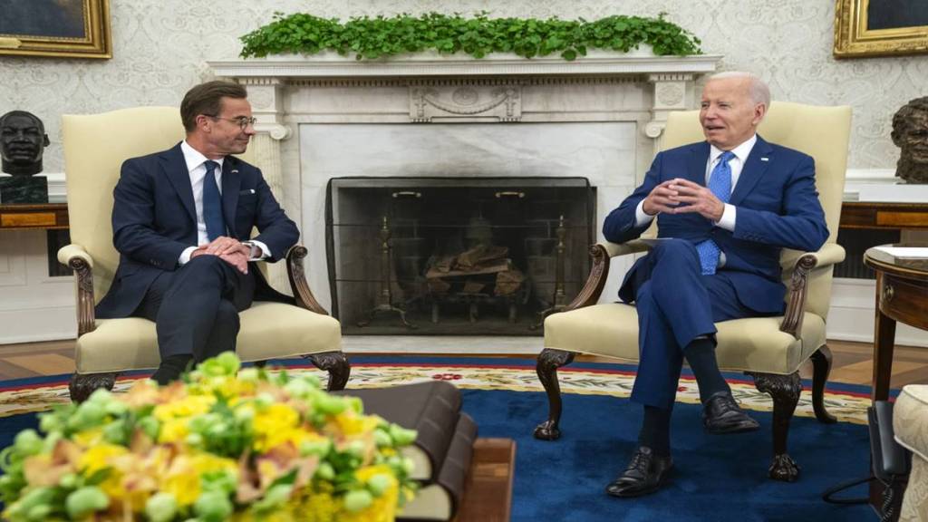 Joe biden with sweden PM Joe biden with sweden PM