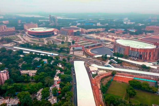 The project, which revamped the old and outdated facilities at Pragati Maidan, was developed as a National project at a cost of about Rs 2700 crore. With a campus area of approximately 123 acres, the IECC complex has been developed as India’s largest MICE (Meetings, Incentives, Conferences, and Exhibitions) destination. (Photo Credits: PTI)