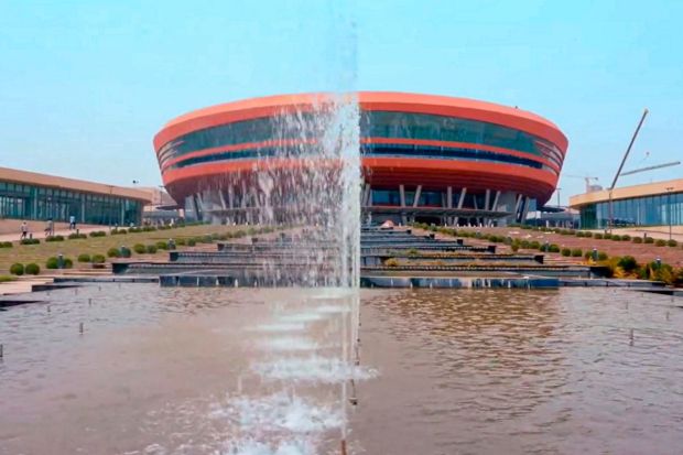 The newly developed IECC complex at Pragati Maidan comprises multiple state-of-the-art facilities including Convention Centre, Exhibition halls, amphitheatres etc. (Photo Credits: PTI)