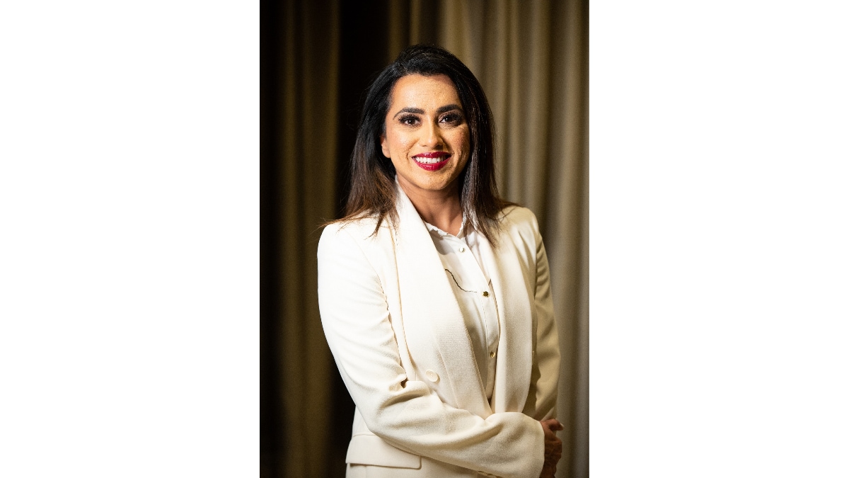 Desai's weekday starts with some play time with her dogs