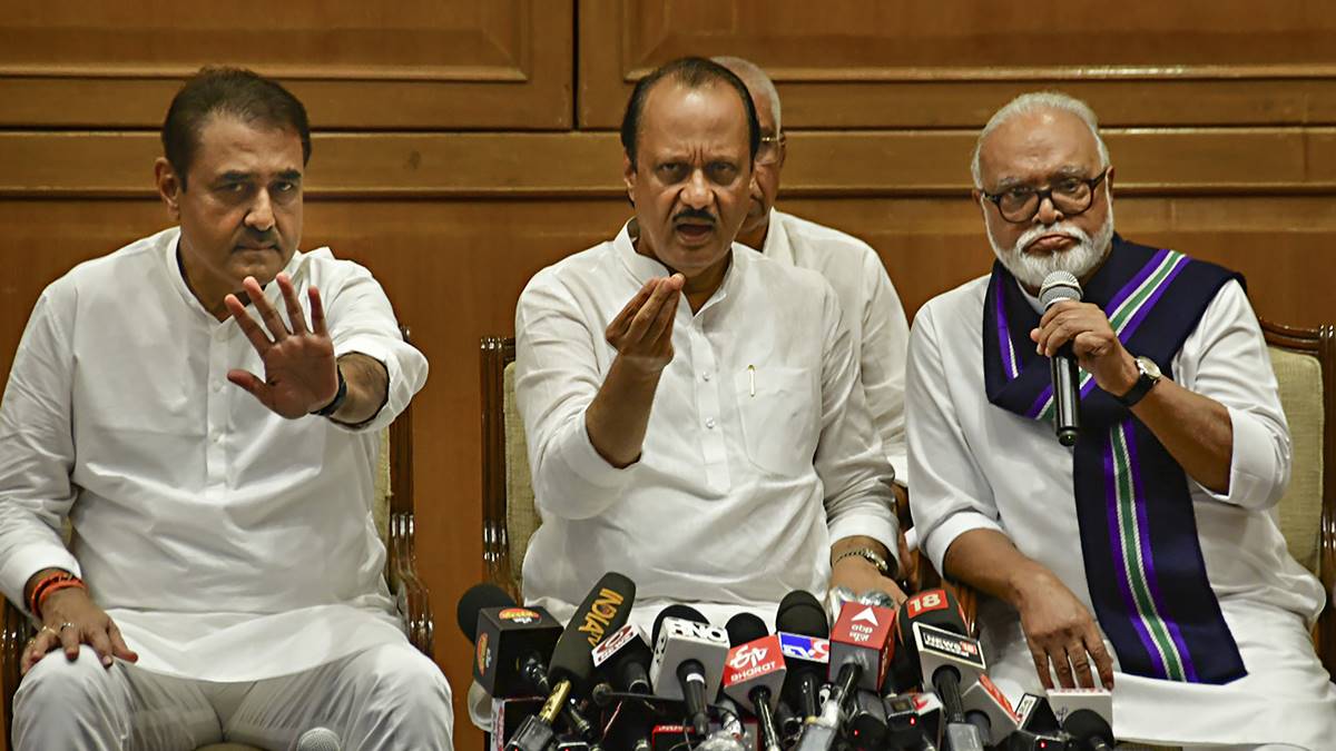 Sharad Pawar, Ajit Pawar, Praful Patel, NCP