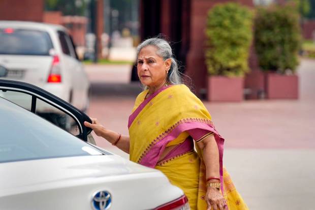 Samajwadi Party MP Jaya Bachchan on the first day of the Monsoon session of Parliament, in New Delhi. (PTI Photo)