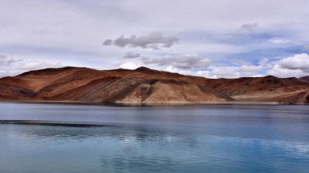 Pangong Tso lake in Ladakh region Pangong Tso lake in Ladakh region
